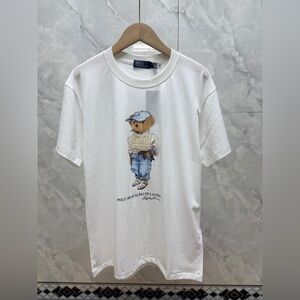 Polo Ralph Lauren bear-patterned crewneck short-sleeved shirt